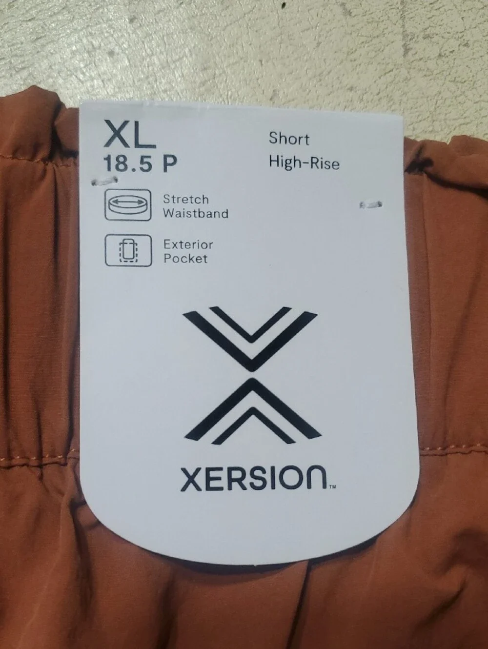 Xersion Kids XL 18.5 Rust Orange Elastic Waist Shorts
